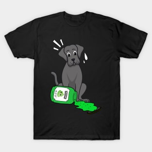 Funny big Dog Spilled Wasabi Sauce T-Shirt